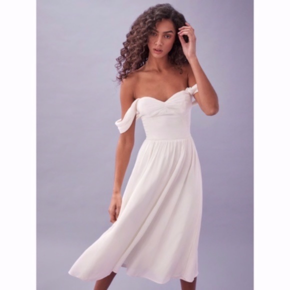 NEW Reformation Violet Dress Ivory 2 - Picture 11 of 15